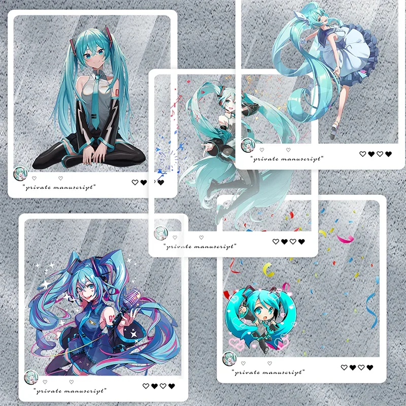 9 см Hatsune Miku реквизит для фотосессии DIY акриловая коллекционная карта аниме