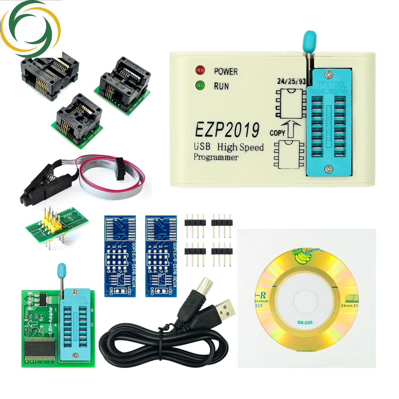 

Factory Price! Newest Version EZP2019 High-speed USB SPI Programmer Support24 25 93 EEPROM 25 Flash BIOS Chip+5 Socket