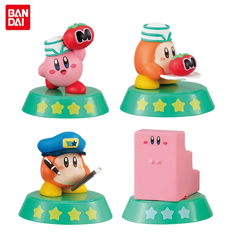 Фото BANDAI Kirby Explore Find Series Gashapon Toy Pink Devil Kirby Waddle Dee Фигурка Модель Детский Сюрприз Подарочные Украшения №1