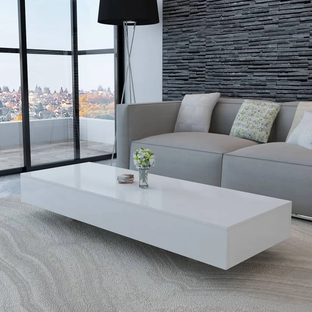 

White high gloss coffee Table 115x55x31 cm (L x l x H)