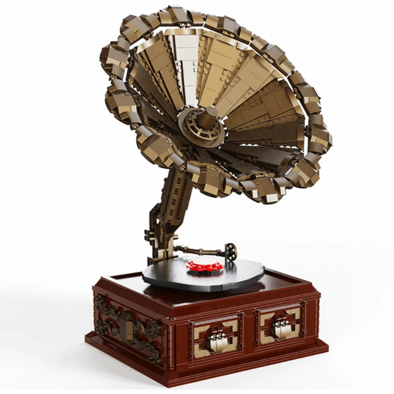 

91002 Creative Expert Ideas Classic Retro Phonograph Music Box 91002 1688pcs Moc Bricks Modular Model Building Blocks Collection