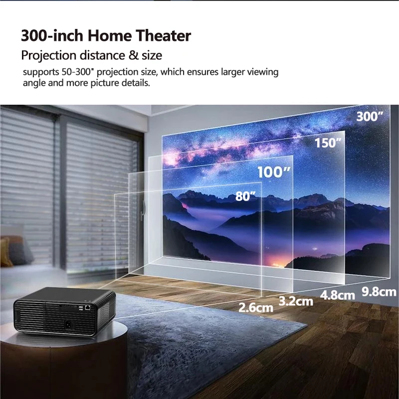 Проектор EGOBAS A80 1080P с автофокусом Android TV, оригинальный портативный смарт-проектор Google Play 4K Wifi Bluetooth HDR с автофокусом (art.: 3920c8671d260) - 3920c8671d260