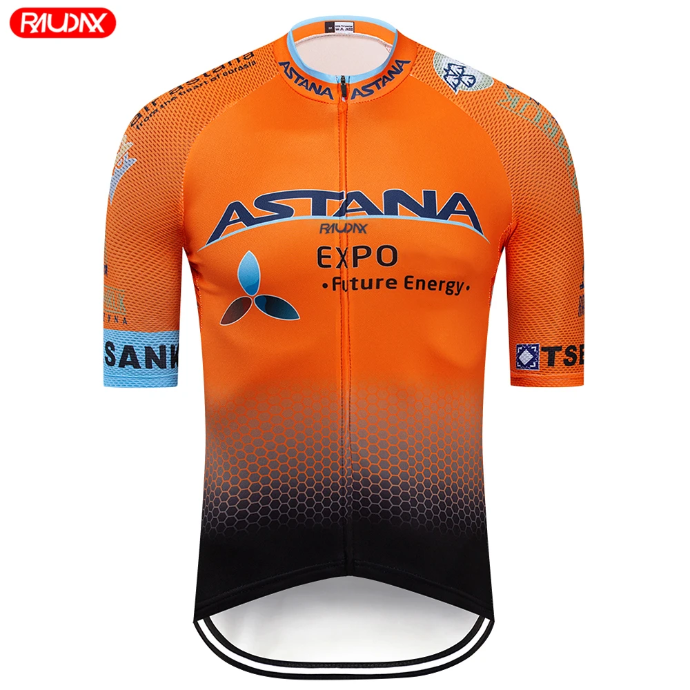 Новинка, велосипедная Джерси Astana Raudax, велосипедные рубашки, дышащие спортивные гоночные Трикотажные изделия для горного велосипеда, одежда для мужчин, одежда для велоспорта