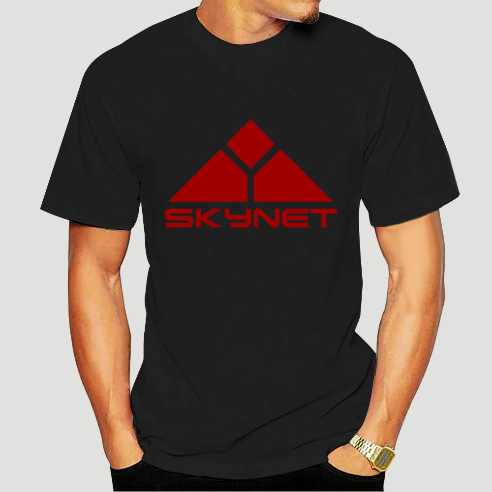

Camiseta с логотипом Skynet для мужчин, развлекательная камера с Терминатором, с темной пленкой, 2723X