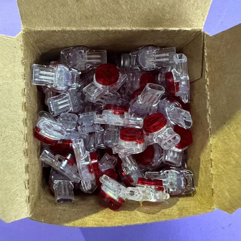 100 pcs Original UY K3 Three-wire multiplexed three-core fast Connect wiring telephone network cable crimping quick connector