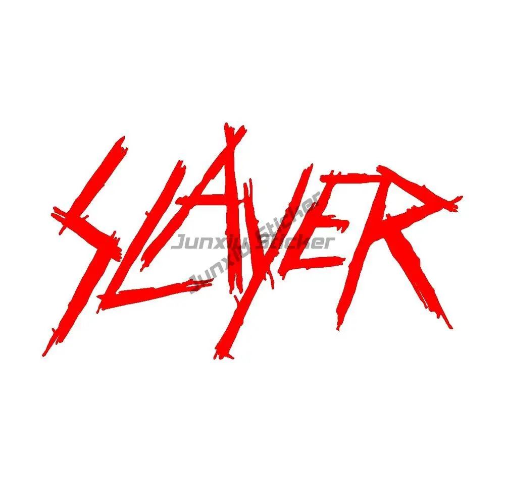 

Наклейка с логотипом Slayer, графическая наклейка для автомобиля, стены, ноутбука, ячейки, наклейка на грузовик для окон, автомобилей, грузовиков
