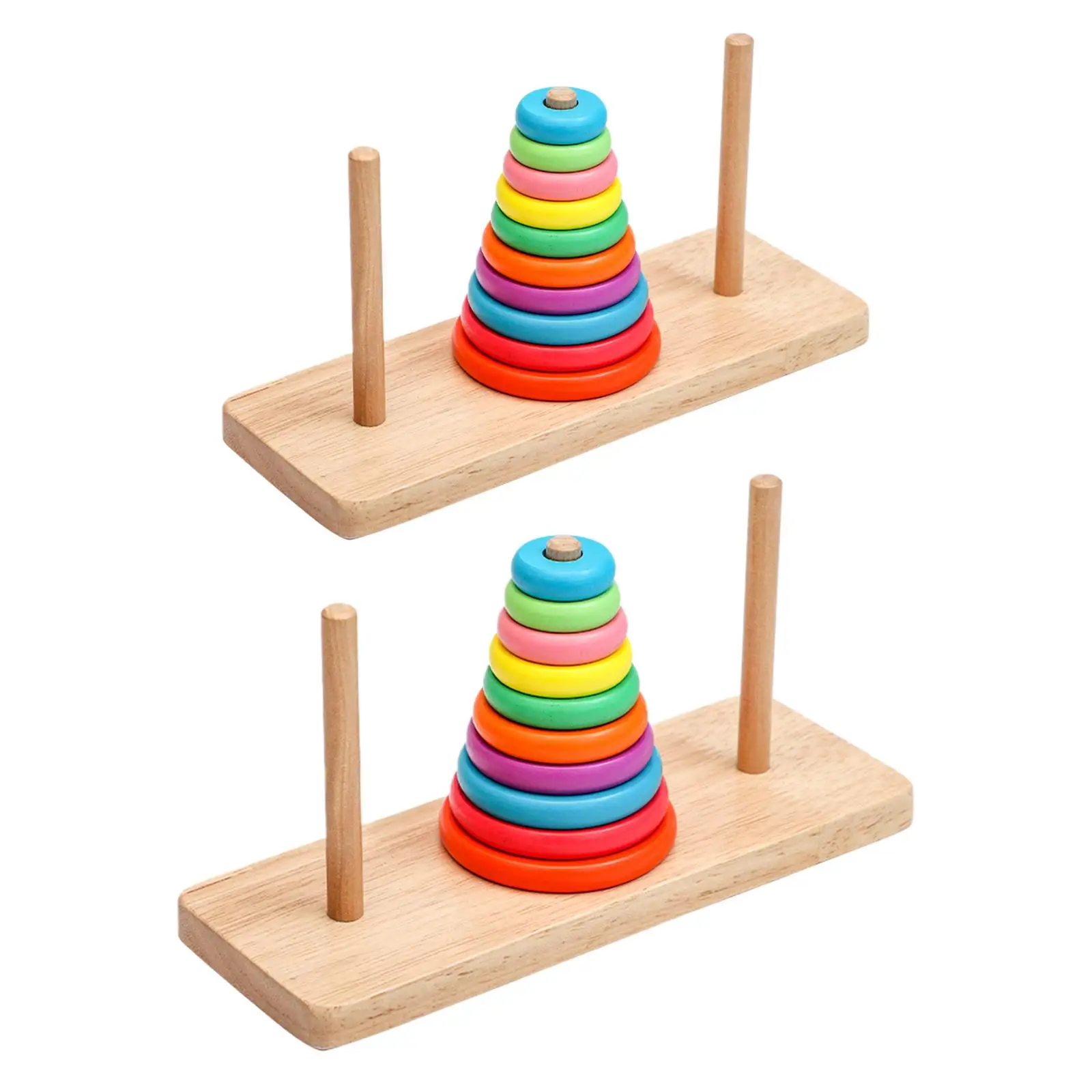 

Деревянная Башня, головоломка, развивающая игрушка, развитие логического мышления, коллекция радужных цветов, головоломка для мозга, подарок, игрушка-сортировщик, 3 года и старше