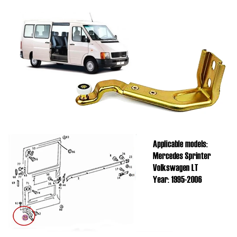 

Sliding Door Roller Guide FOR Mercedes Sprinter Vw Lt Right Bottom Hinge 9017600128 05103588AA A9017600128 2D1843398 2D1843398A