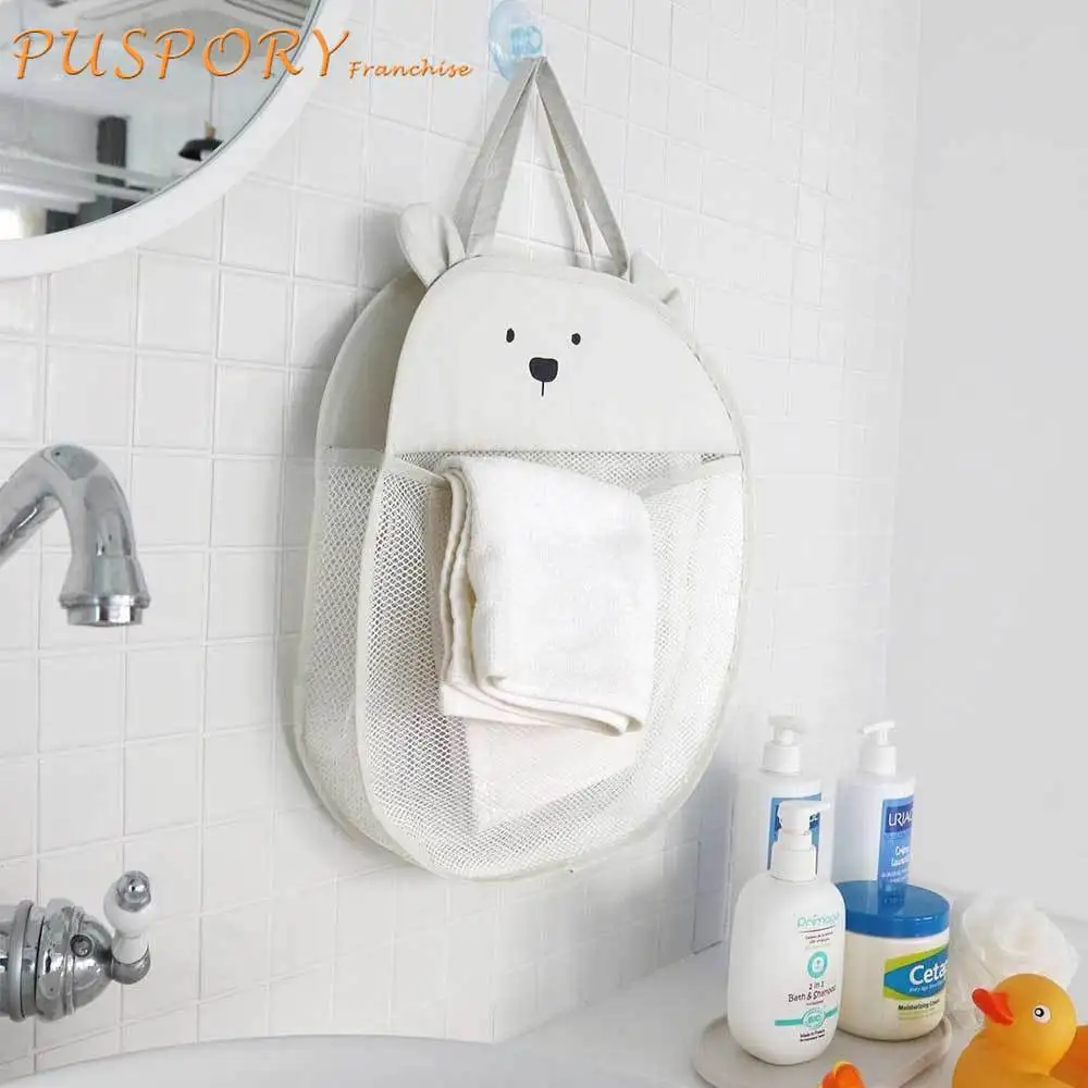 

Детская модель, симпатичная Сетчатая Сумка с присоской в виде животного, подвесные сумки для игрушек для купания новорожденных, нейлоновая ...