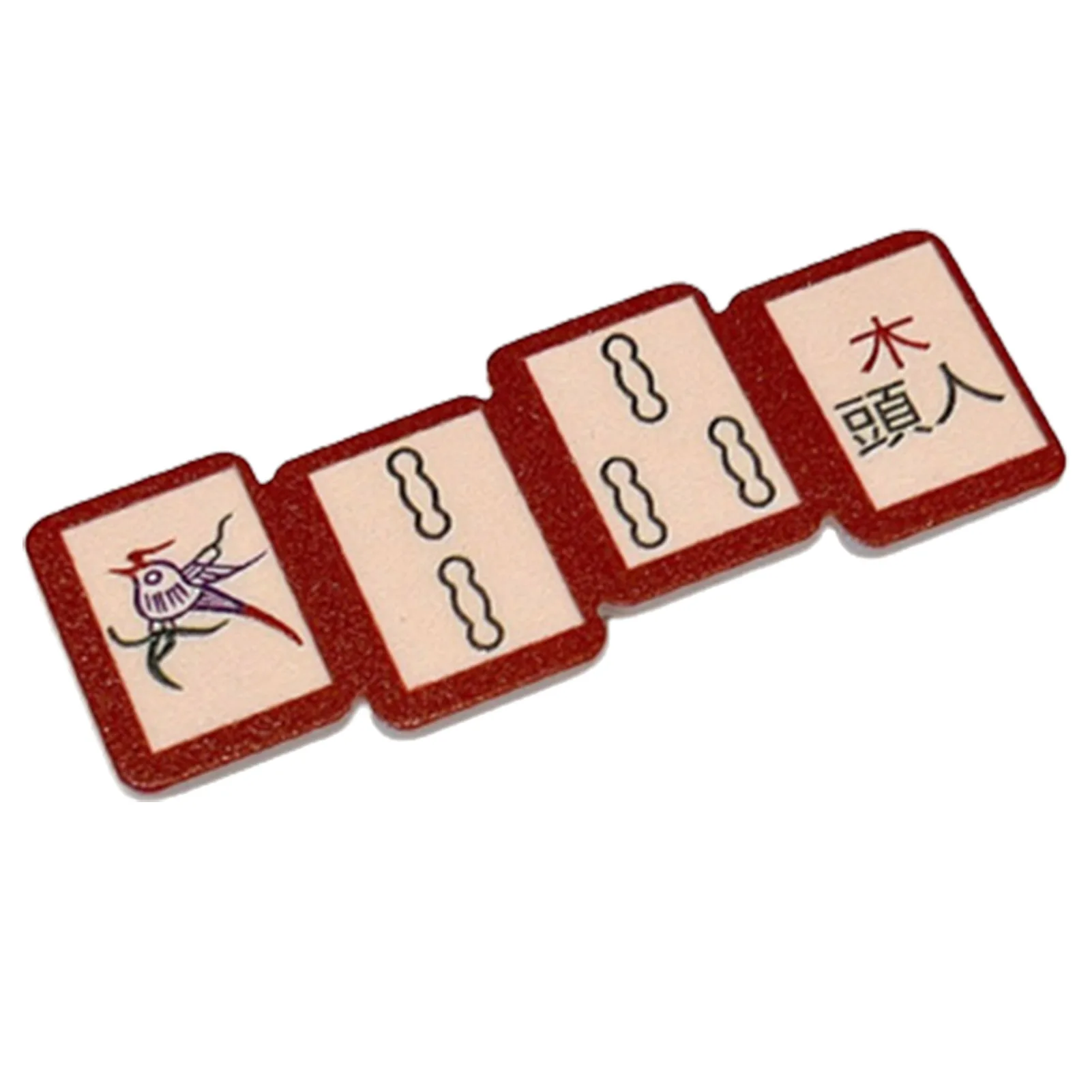 

Mahjong Hair Barrettes Chinese Style Duckbill Clip Funny Hair Accessories for Straight Curly & Wavy Hair