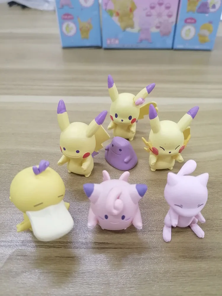 

Pokemon Gashapon Capsule Toy Pikachu Pichu Ditto Igglybuff Japan Anime Figures Collectible Table Ornaments Children Gifts