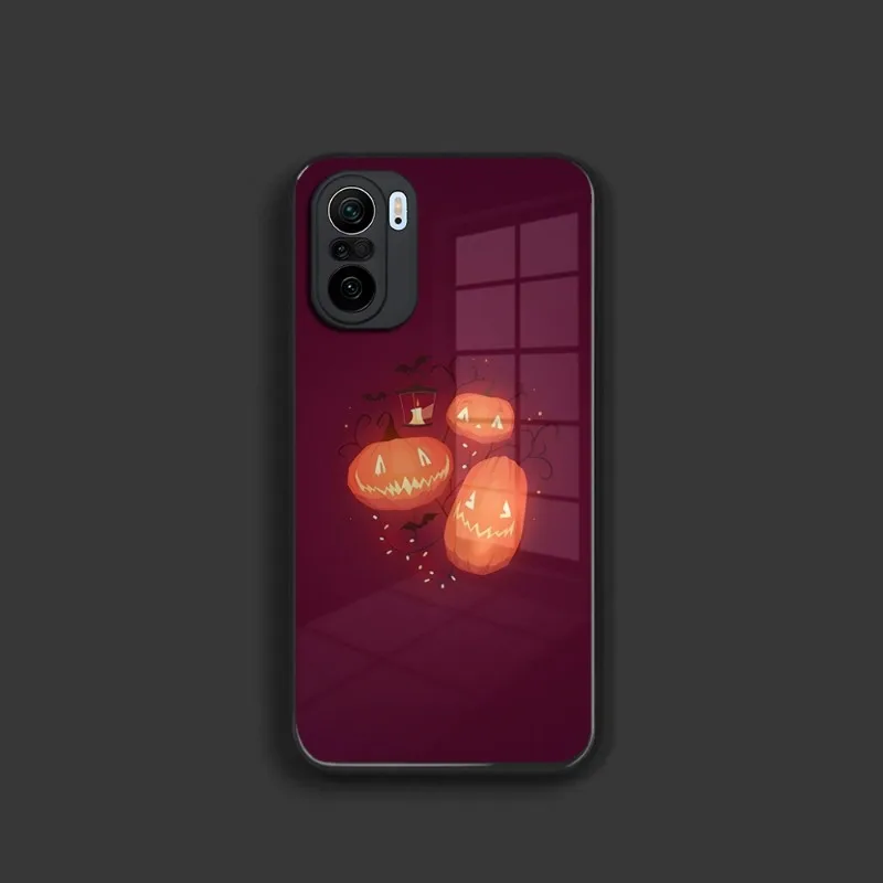 Чехол для телефона с лампой в виде тыквы на Хэллоуин Xiaomi 11X12 Ultra Redmi Note 8 9 T Se Pro 10 Poco F3