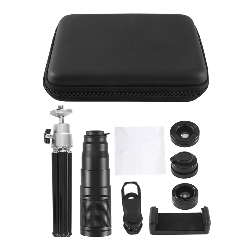 

APEXEL New Phone Camera Lens Kit 4 In 1 Telephoto Zoom 22X Lens Telescope Monocular Wide Macro Fisheye Lens Tripod