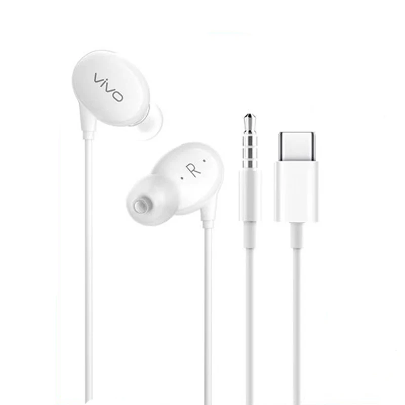 Наушники Vivo XE710, 3,5 мм, Тип C, Hi-Fi наушники-вкладыши с проводным управлением для Vivo X70, X60, X27, X23, Nex, Z5x, S16, IQOO 7, 8, 9 Pro
