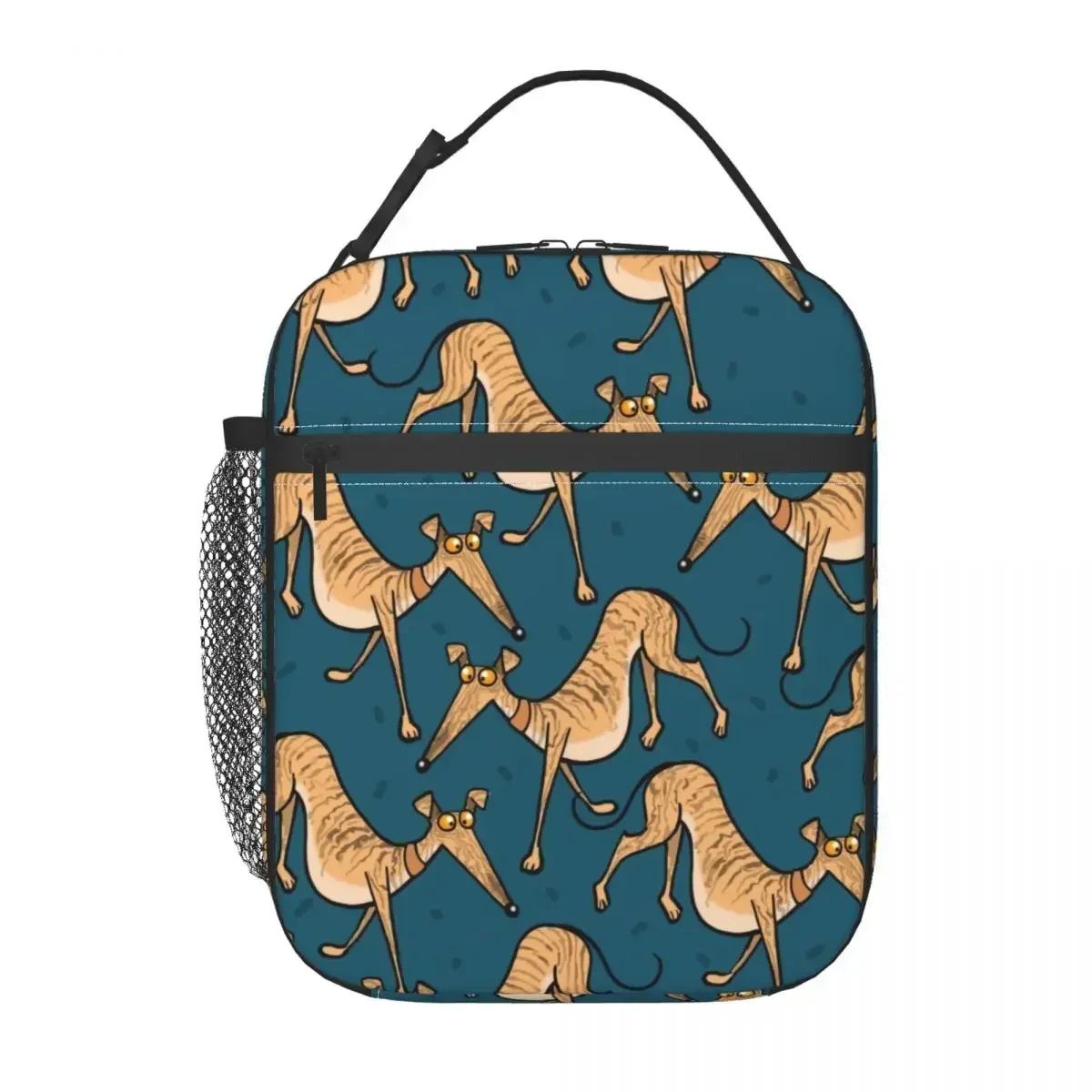 Kawaii Greyhound Изолированные сумки для ланча женщин портативный термальный Ланч-бокс