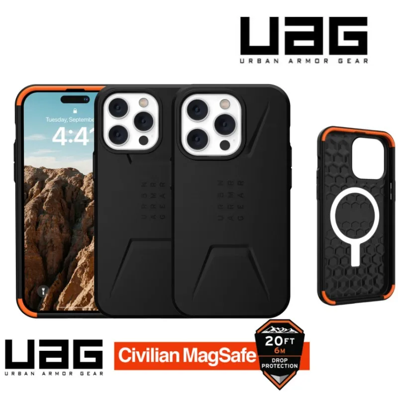 

UAG Civilian MagSafe Series Case for iPhone 14/14 Pro/ 14 Pro Max / iPhone 14 Plus Build-in Magnet Shockproof Protective Cover
