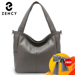 Zency модная женская сумка на плечо из 100% натуральной кожи элегантная женская сумка-мессенджер высокого качества сумка-тоут вместительные сумки черного и кофейного цвета