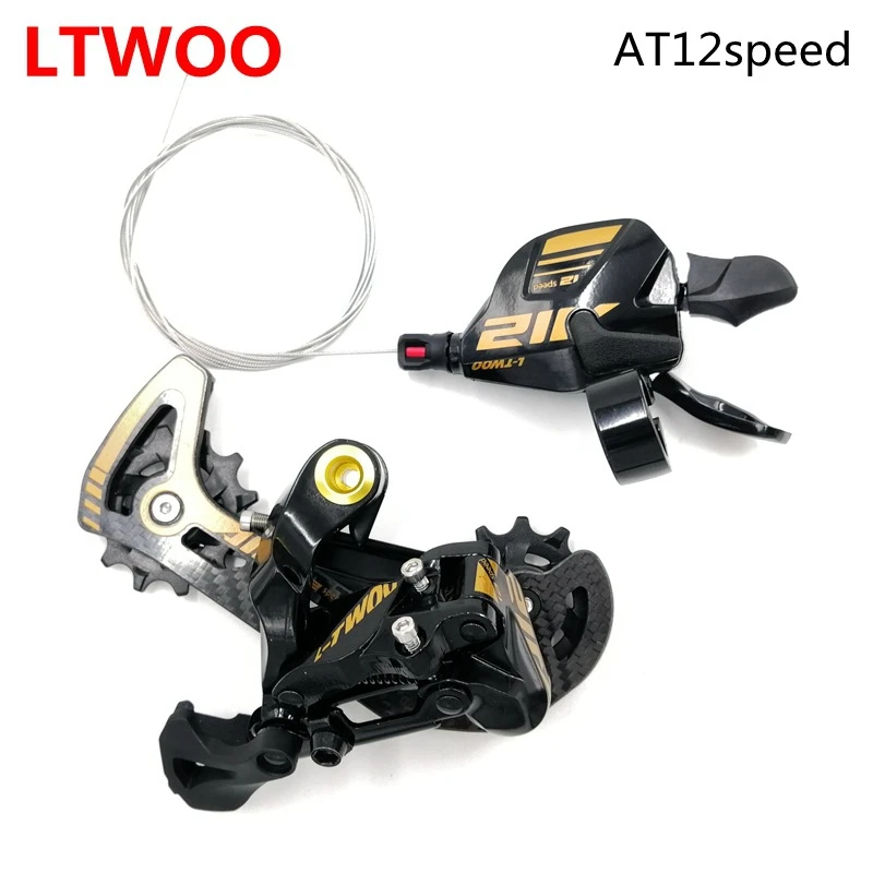 

LTWOO AT12 Kit Mountain Bike Black Gold Right Shifter Rear Derailleur EIEIO 12-speed Groupset For 52T Freewheel Bicycle Parts
