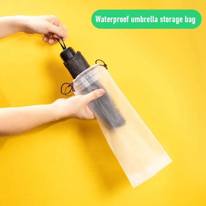 

3Pcs Portable Transparent Plastic Bag Umbrella Storage Bag Waterproof Organizer for Home Storage Organizer Umbrella Packaging