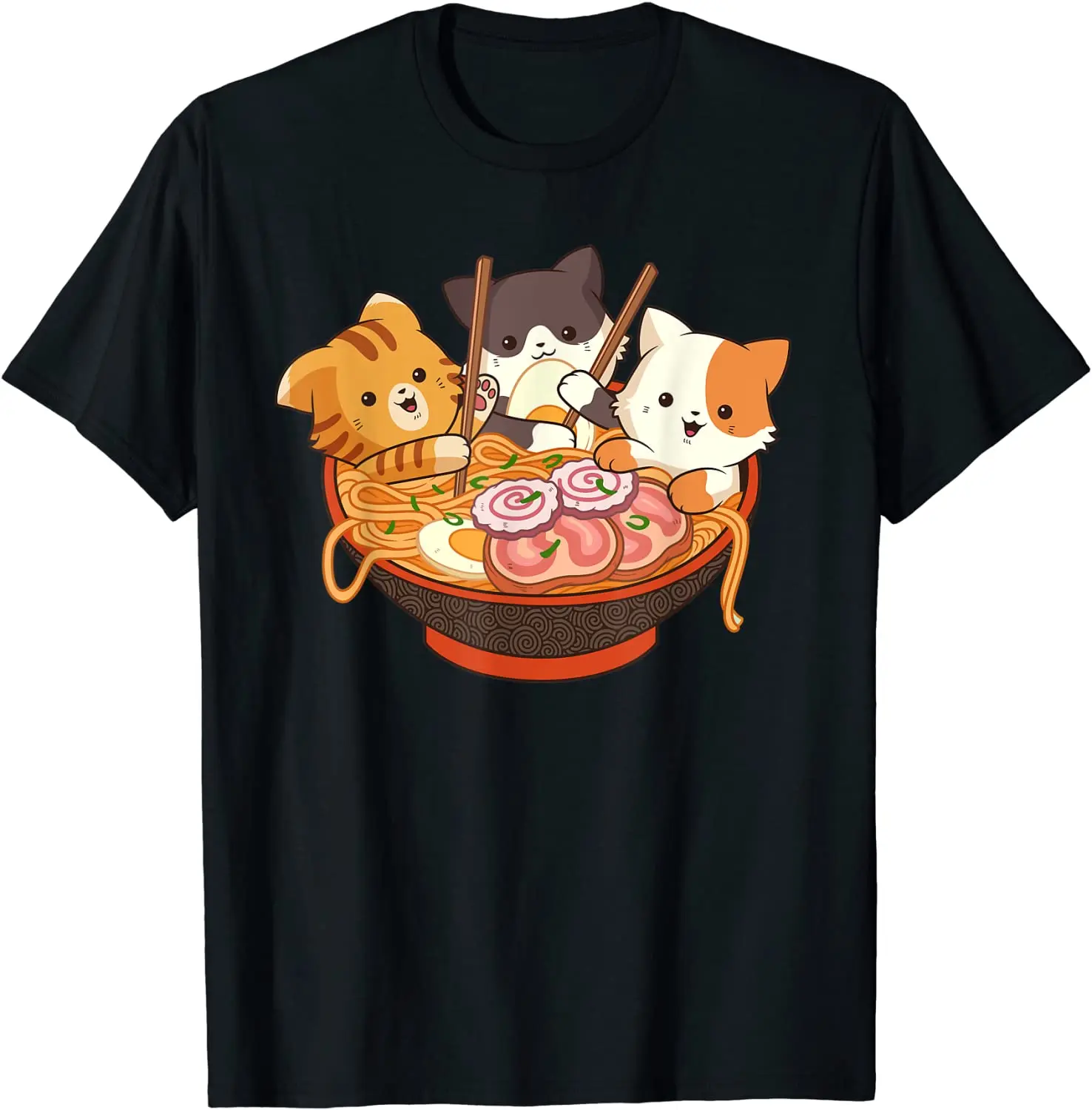 

Kawaii Симпатичные Аниме кошки Otaku японская рамен лапша подарок футболка Летняя хлопковая с круглым вырезом коротким рукавом мужская футболка Новинка