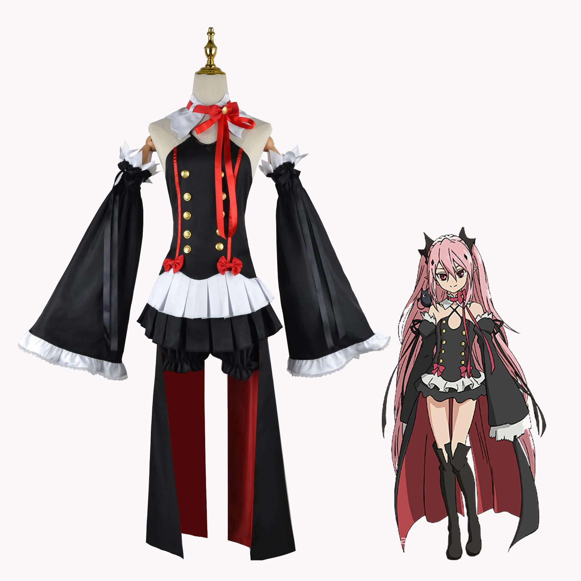 

Seraph Of The End Owari No Seraph Krul Tepes Cosplay Costume Anime Cos Witch Vampire Wig Halloween Outfits Clothes Accessories