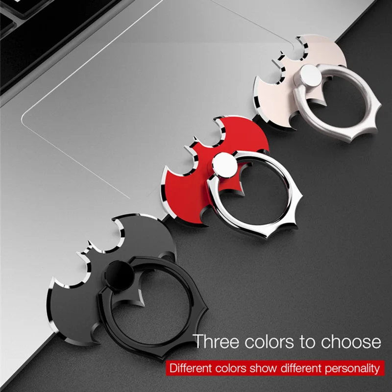 

Bat Finger Ring Holder 360 Degree Rotating Mobile Phone Desktop Stand For Iphone 11 Huawei Samsung Universal Smartphone Support