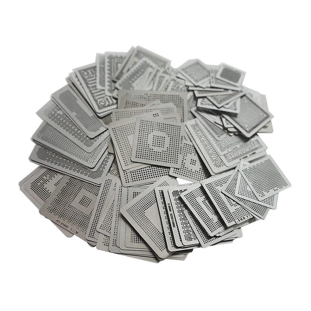 Карточные графические трафареты с прямым нагревом, 144 шт., для видеочипов INTEL/ NVIDIA/ ATI, реболлинг BGA