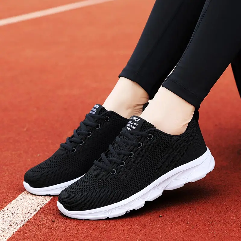 

Women Black Sport Shoes No-Leather Casual Women Running Gold Ladies Sports Shoes Non-Leather Casual Summer Sneakers Trainers