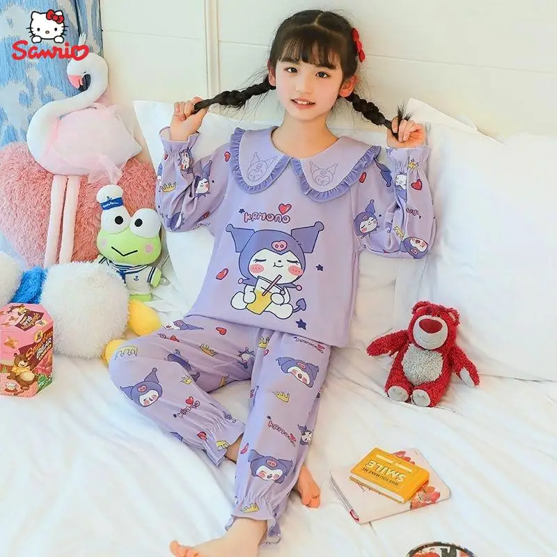 

Милые куклы Kuromi Cinnamoroll для девочек, куклы из хлопка с длинными рукавами в стиле мультфильма Sanrio Losto, домашняя одежда в подарок