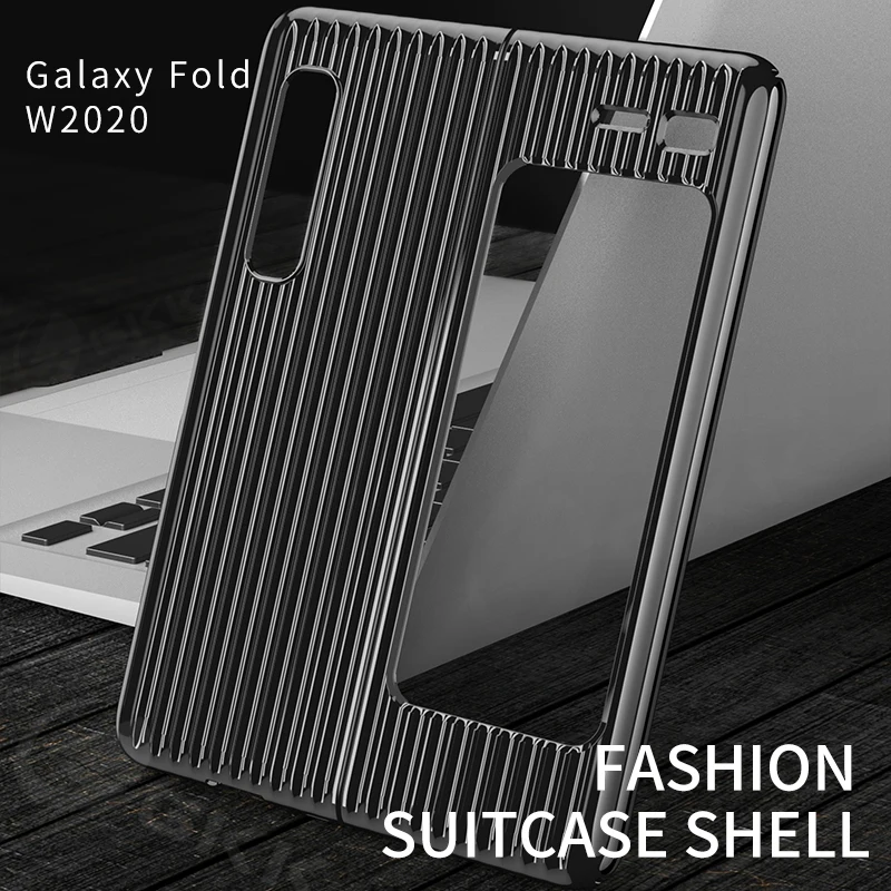 

GKK Luxury Plating Carbon Fiber Pattern Case For Samsung Galaxy Fold All-inclusive Protective Hard Cover For Samsung Fold Cases