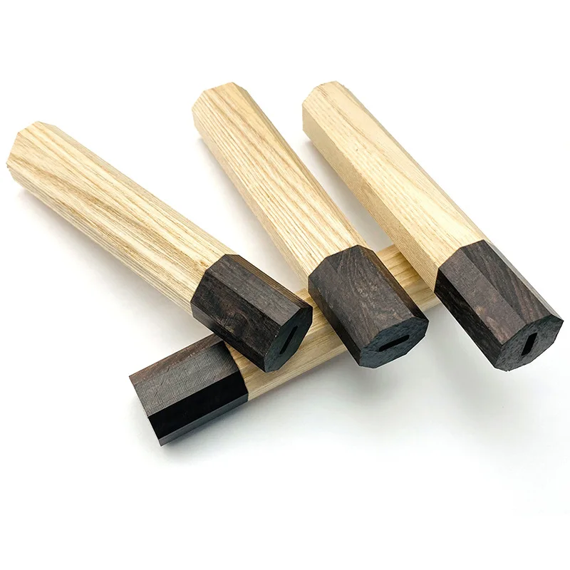 

1pc Zebrawood Octagonal Knife Handle For DIY Semi-finished Damascus Accessories Material Japanese Kitchen Boning Knife Handle