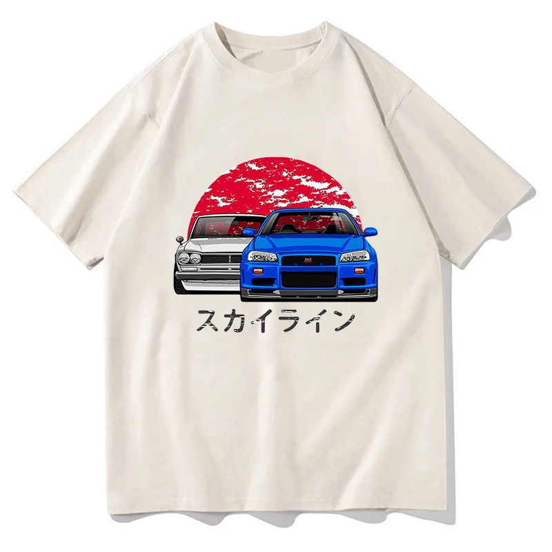 

Initial D Tee-shirt 100% Cotton T Shirt Street Racing Awesome Japanese Streetwear Print Tshirt Men Vintage Manga Short Sleeves