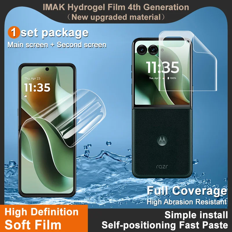 Фото Для Moto Razr 60 Ultra гидрогелевая пленка IMAK 4th с полным покрытием, защитная пленка для экрана №2