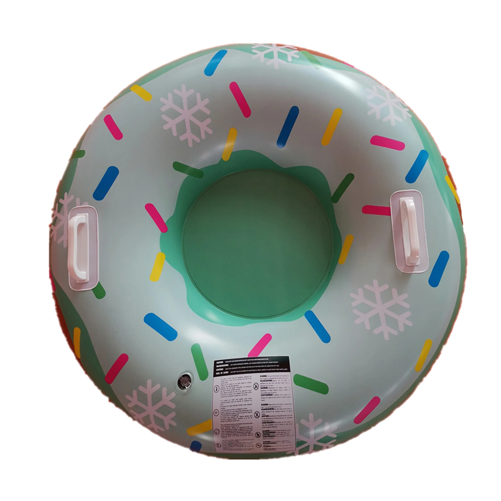 

Outdoor Skiing Inflatable Snow Tube Funny Round Toy Sled For Kids Cold Resistant PVC With Handles Adults Winter Portable