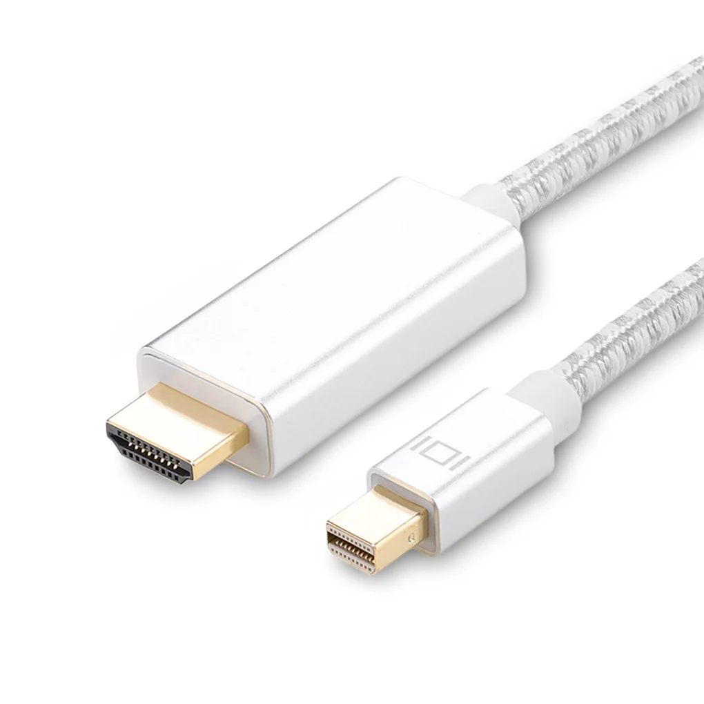 

1080P Mini DP to HDMI-compatible Adapter Television Video Converter Cable 32AWG Braided Extender Low Delay Expansion Cord
