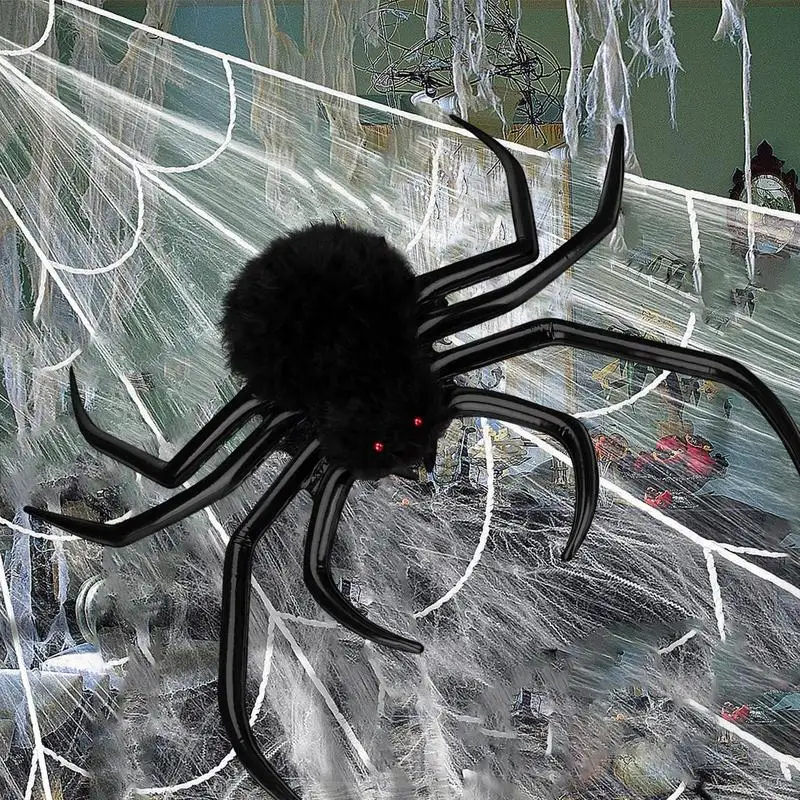

Outdoor Spider Decoration Halloween Big Horror Party Props Giant Spider Decor Kids Toy Haunted Outdoor Party House Decor
