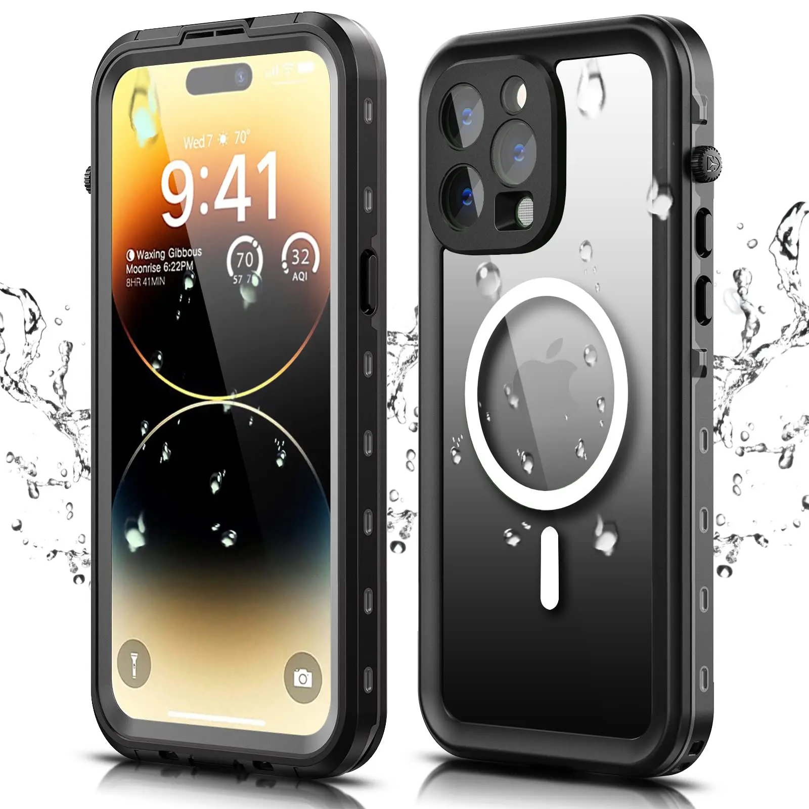 

Magnetic Case For iPhone 14 Pro Max 14 Pro iPhone 13 Pro Max IP68 Waterproof Protector Full Body Protective Dustproof Phone Case