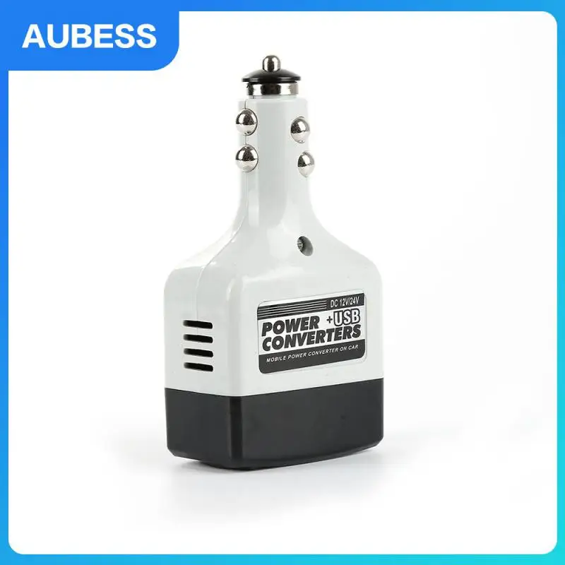 

Durable Cigarette Lighter 12/24v Dc To 220v Ac Car Charger Multifunctional Car Power Converter Inverter Universal Portable
