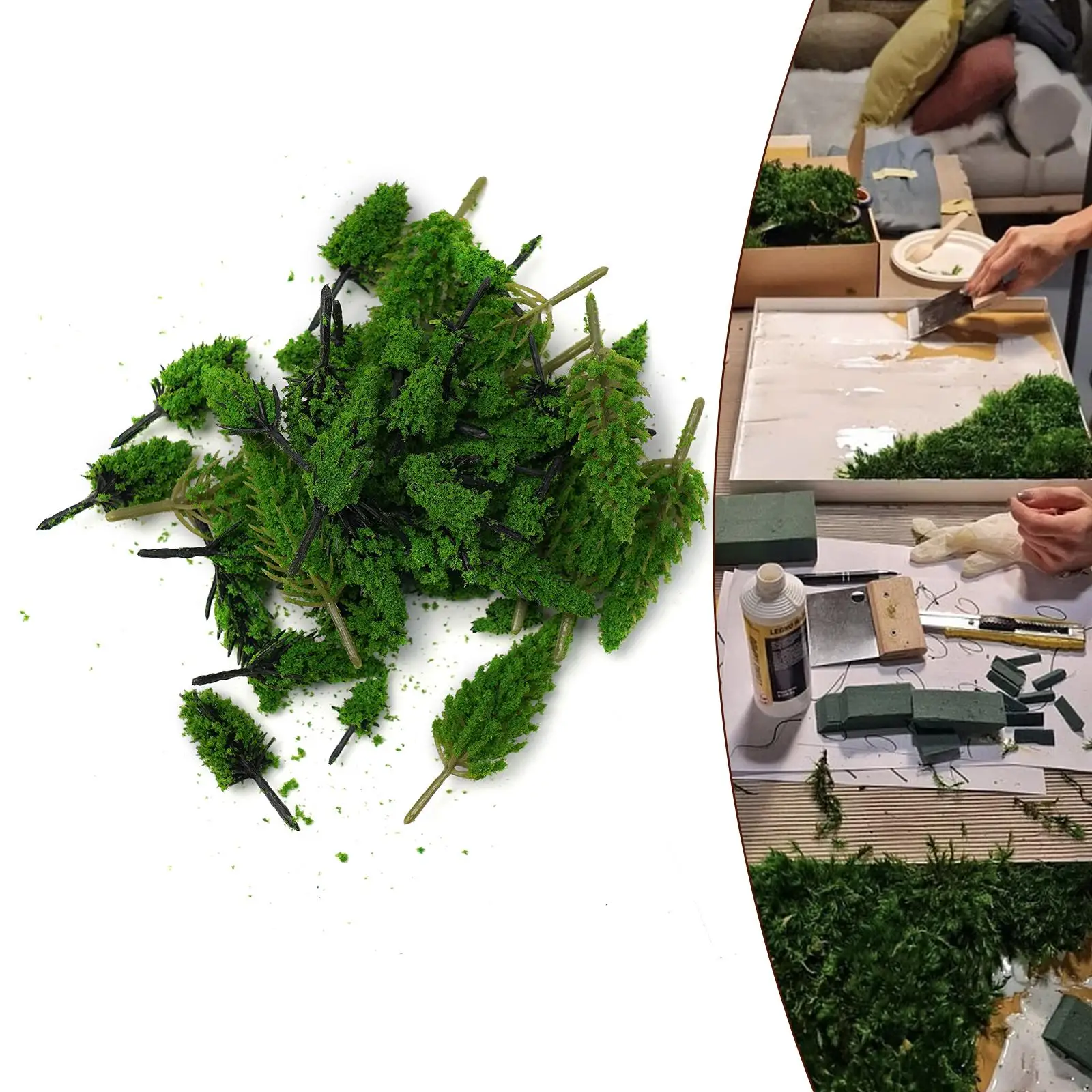 50 шт. миниатюрная модель деревьев поезд железная дорога военные игры пейзаж весы