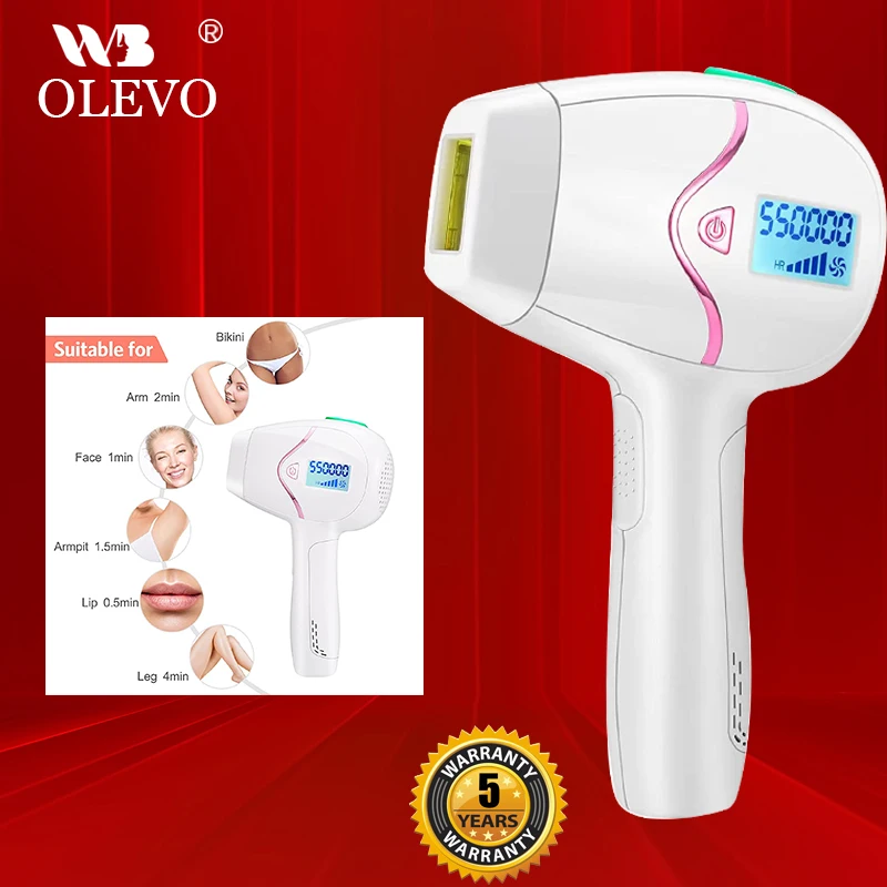 Laser Hair Removal For Women - Laser Hair Removal For Men - At Home Laser Hair Removal Device - 550,000 Flashes - 2 Flash Modes