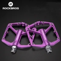 rockbros bike pedals aluminum alloy anti slip bicycle pedals ultralight sealed bearing one piece mtb road mountain cycling pedal