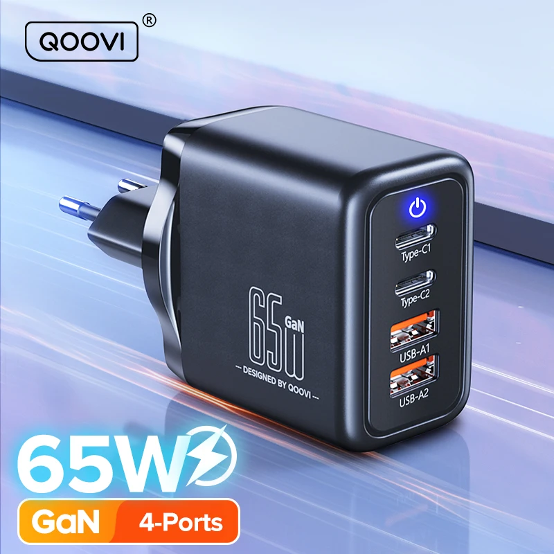 Зарядное устройство QOOVI GaN USB Type-C, 65 Вт