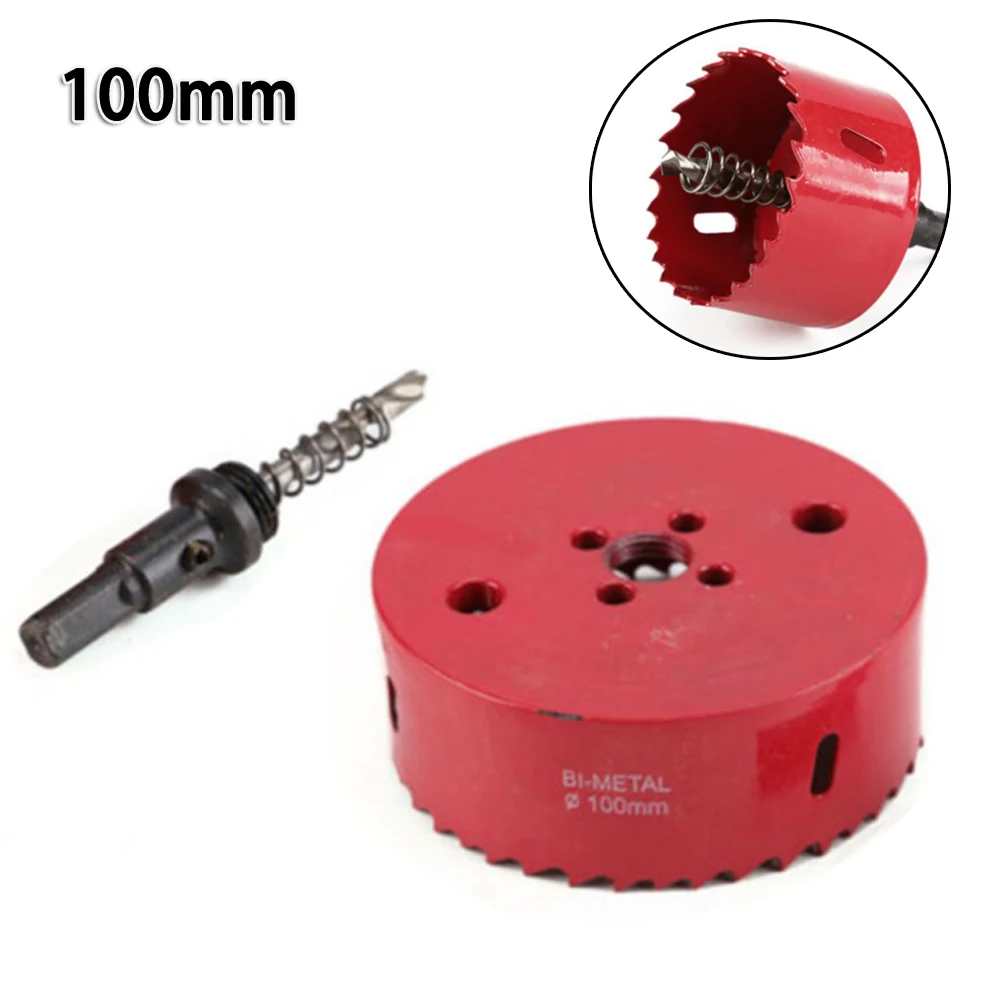 

Hole Saws 100mm M42 Bimetal Hole Opener Chucks Set Drill Bit Cutter Carpentry Tool For Cutting Metal Plastic Iron Hand Tools