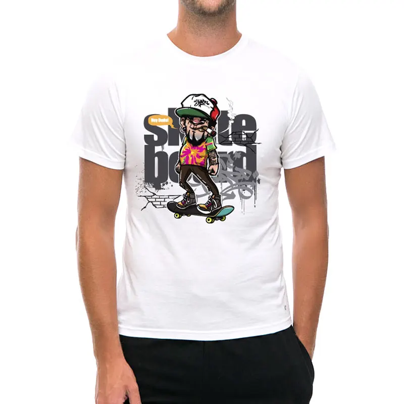 Мужская футболка Hey Dude Skate Boarder White