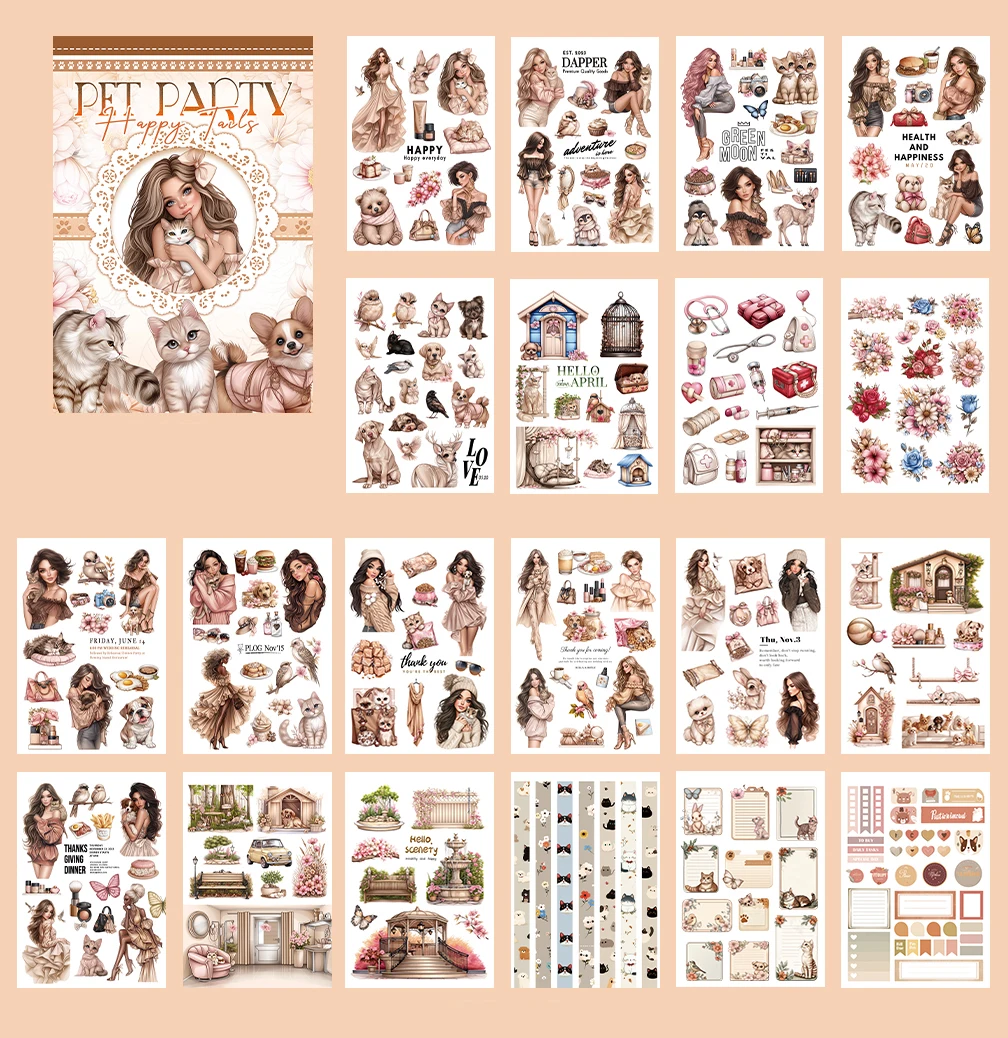 

Рождественские наклейки, 20 листов