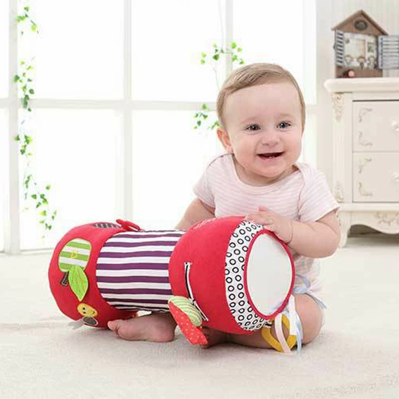 

42Cm Newborn Multifunction Crawling Roller Toddler Toys Fitness Sport Soft Squishy Stuffed Plush Toys Music Teether