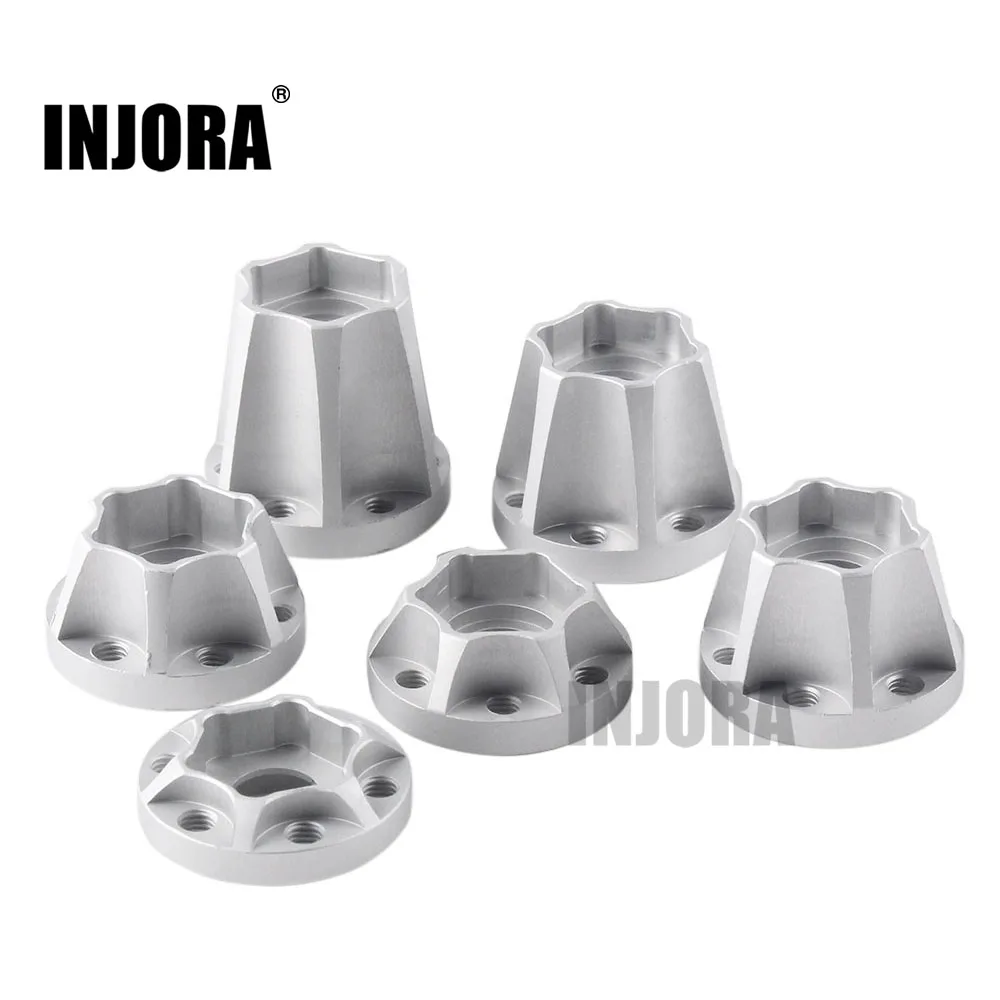 INJORA CNC алюминий 12 мм колеса шестигранный концентратор для 1/10 RC Гусеничный автомобиль 1,9 2,2 колеса обод осевой SCX10 Capra Redcat Gen8 VS4-10