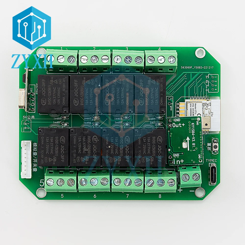 

Беспроводной коммутационный модуль LLXLJY 8CH Wi-Fi/Zigbee