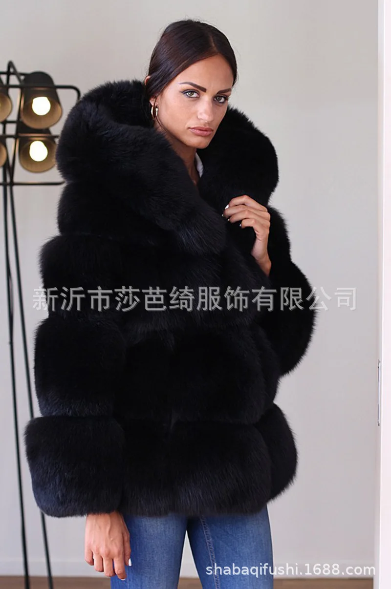 Best Super Hot Winter Women's Coat Women Jacket Fur Mink Fur Thick Winter High Street Other Slim Real Fur Overcoat enlarge