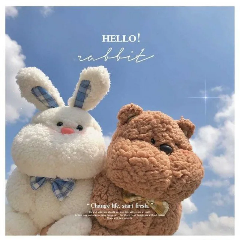 

23/33 Cm Small Rabbit Doll Pig Pig Plush Toy Bear Doll Sleeping Pillow Cartoon Stuffed Soft Pillow Doll Cute Birthday Girl Gift